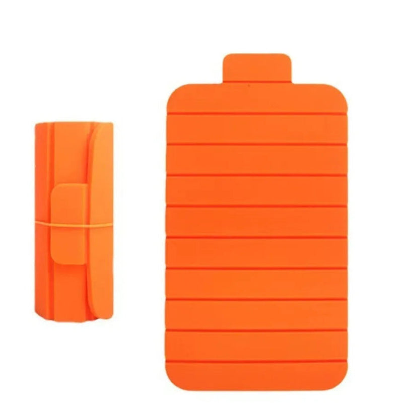 orange silicone roll up chopping board