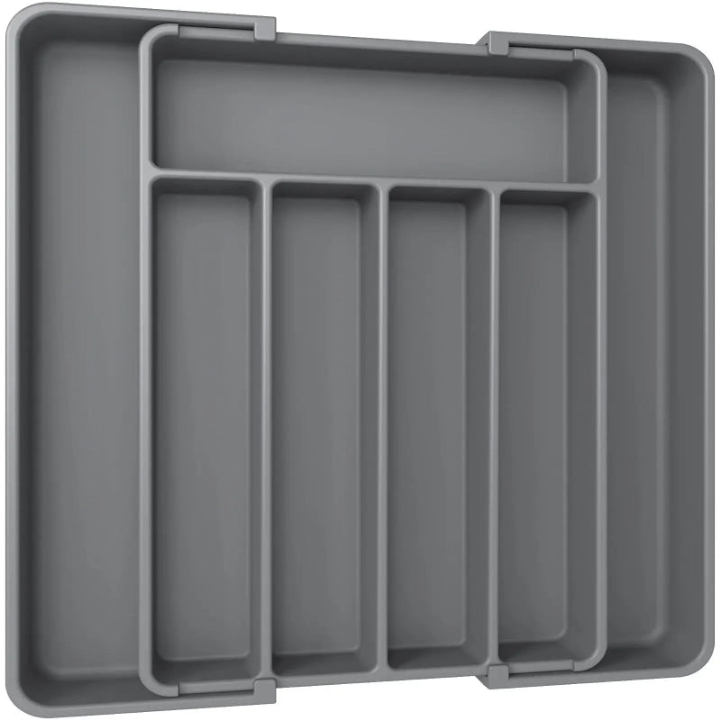 grey adjustable cutlery tray
