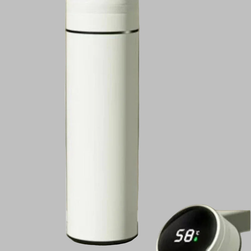 500ml white smart temperature display flask