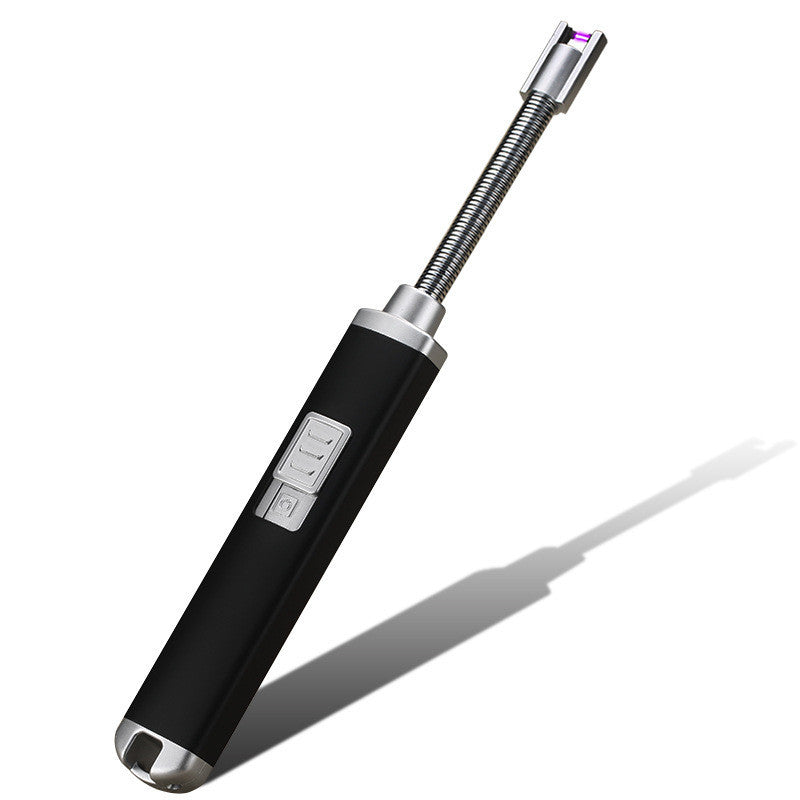 black usb charged arc lighter