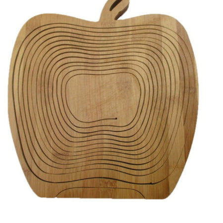 folded bamboo fruit basket