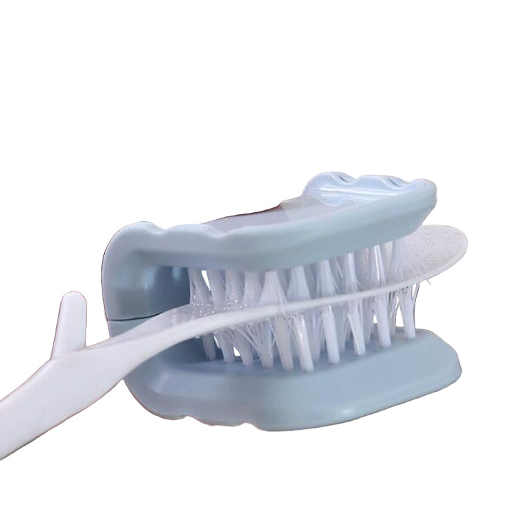 U-Shaped Knife and Cutlery Brush washing a spoon