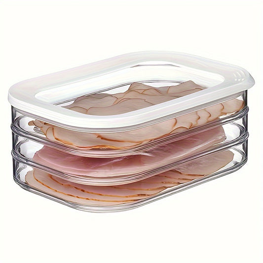3 Tier food storage container with cold meats