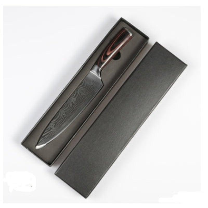 forged steel damascus knife in a gift box