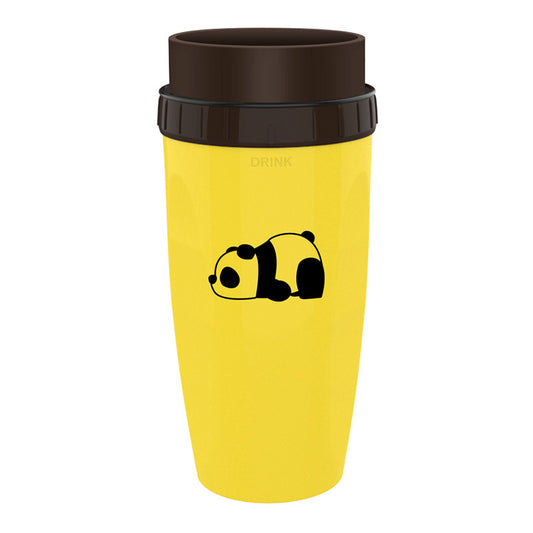kids yellow and black portable drinking mug