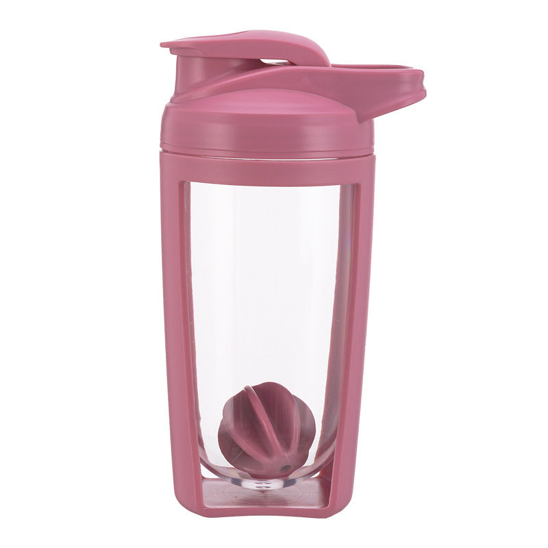 pink 650ml protein shaker bottle