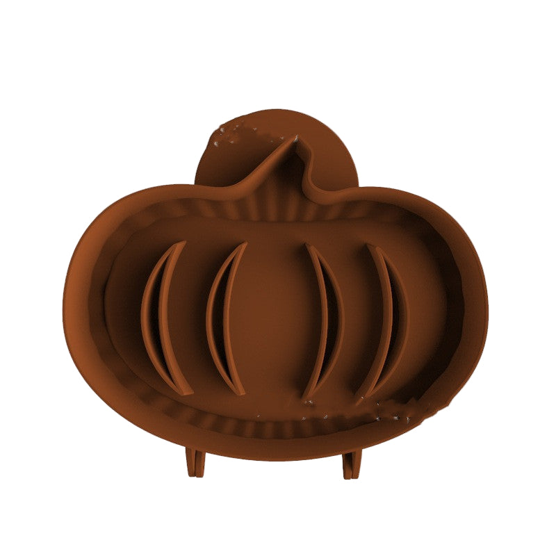 brown pumpkin shaped pie mould