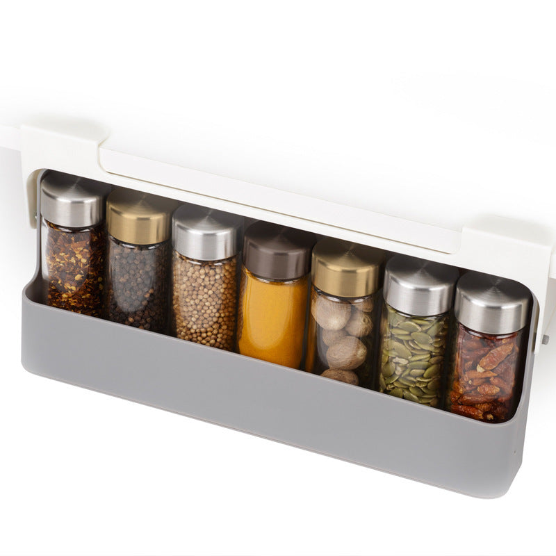 spice jar rack with spice bottles