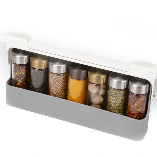 spice jar rack with spice bottles