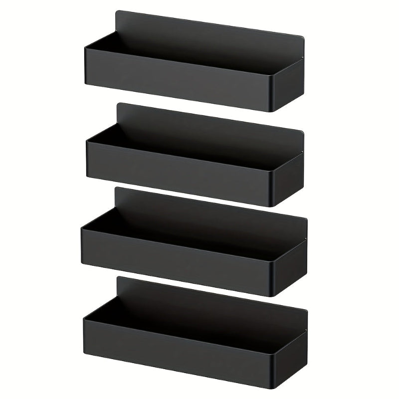 black magnetic spice racks set