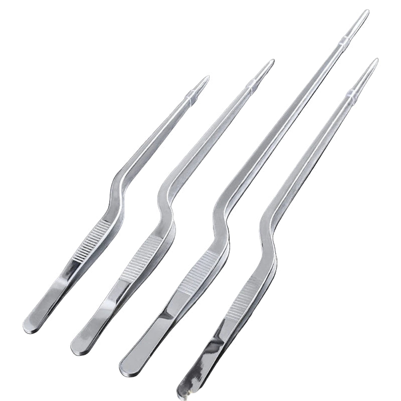 Stainless steel food tweezer tongs