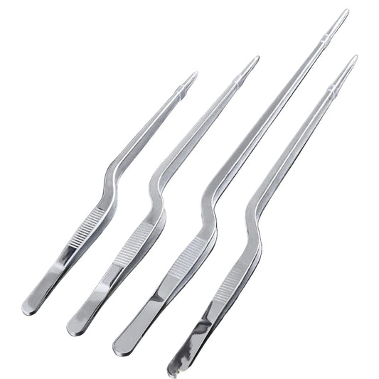 Stainless steel food tweezer tongs