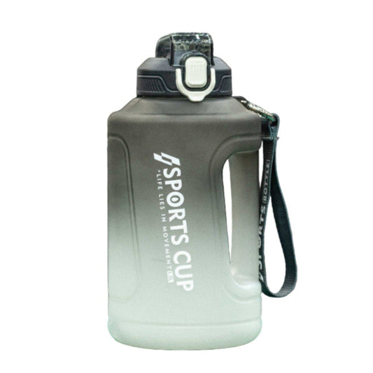 Gray gradient water bottle on a white background